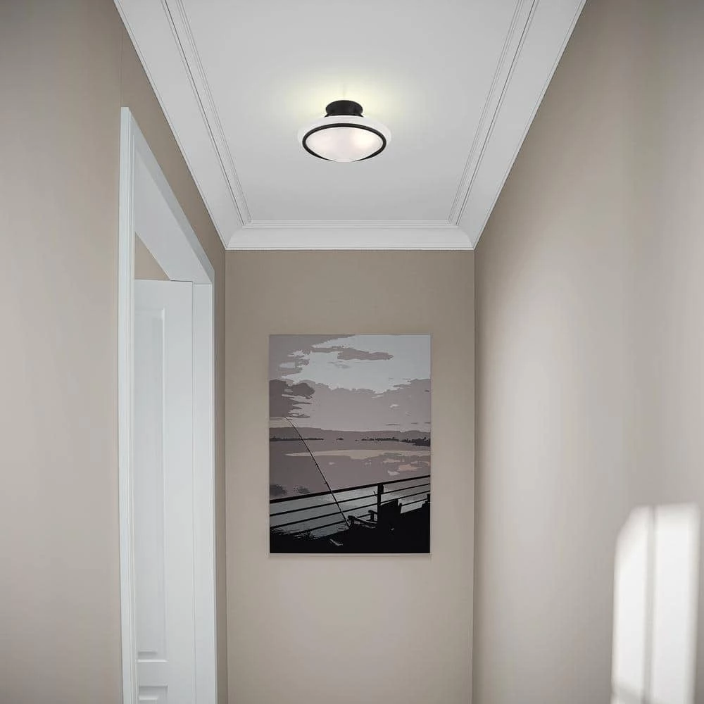 Newburgh 2 Light Black Semi Flush Mount by Livex Lighting 4 Newburgh 2 Light Black Semi Flush Mount by Livex Lighting - Image 4