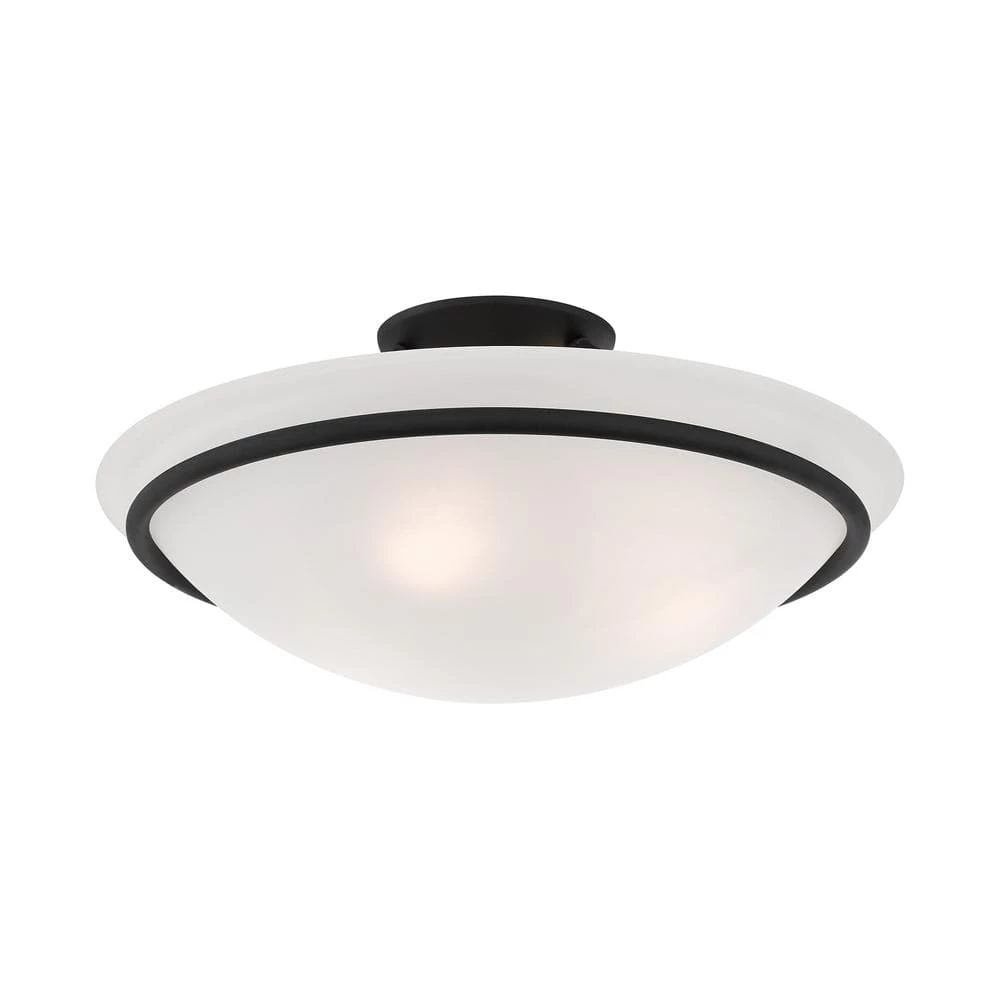 Providence 3-Light Ceiling Black Incandescent Semi-Flush Mount by Livex Lighting 7 Providence 3-Light Ceiling Black Incandescent Semi-Flush Mount by Livex Lighting - Image 7