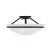 Providence 3-Light Ceiling Black Incandescent Semi-Flush Mount by Livex Lighting