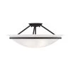 Providence 3-Light Black Incandescent Ceiling Semi-Flush Mount by Livex Lighting