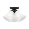 Providence 3-Light Ceiling Black Incandescent Semi-Flush Mount by Livex Lighting