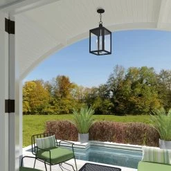 Nyack 3-Light Black Outdoor Pendant Lantern Chandelier by Livex Lighting -Livex Lighting shop black livex lighting outdoor chandeliers 20587 04 fa 1000