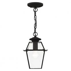 Westover 1 Light Black Outdoor Pendant Lantern by Livex Lighting -Livex Lighting shop black livex lighting outdoor pendant lights 2183 04 1f 1000