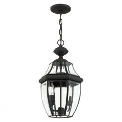Monterey 2 Light Black Outdoor Pendant Lantern by Livex Lighting 14 Monterey 2 Light Black Outdoor Pendant Lantern by Livex Lighting -Livex Lighting shop black livex lighting outdoor pendant lights 2255 04 1f 1000