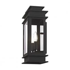 Princeton 2-Light Black Outdoor Wall Lantern Sconce by Livex Lighting -Livex Lighting shop black livex lighting outdoor sconces 2016 04 44 1000