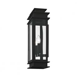 Princeton 2 Light Black Outdoor Wall Sconce by Livex Lighting -Livex Lighting shop black livex lighting outdoor sconces 2018 04 1f 1000