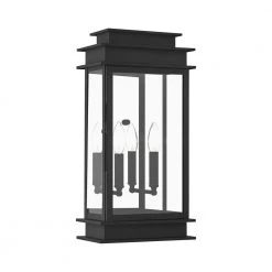 Princeton 2 Light Black Outdoor Wall Sconce by Livex Lighting