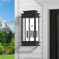 Princeton 2 Light Black Outdoor Wall Sconce by Livex Lighting -Livex Lighting shop black livex lighting outdoor sconces 2018 04 76 1000