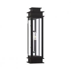 Princeton 1 Light Black Outdoor Wall Sconce by Livex Lighting