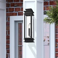 Princeton 1 Light Black Outdoor Wall Sconce by Livex Lighting -Livex Lighting shop black livex lighting outdoor sconces 20207 04 66 1000
