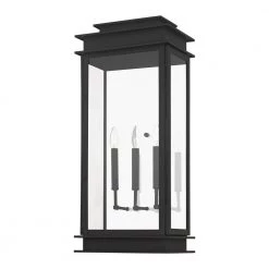 Princeton 3 Light Black Outdoor Wall Sconce by Livex Lighting -Livex Lighting shop black livex lighting outdoor sconces 20208 04 44 1000