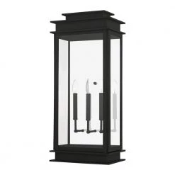 Princeton 3 Light Black Outdoor Wall Sconce by Livex Lighting -Livex Lighting shop black livex lighting outdoor sconces 20208 04 c3 1000