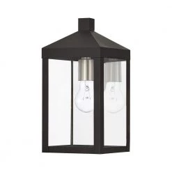 Nyack 1 Light Black Outdoor Wall Sconce by Livex Lighting