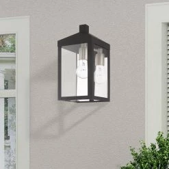 Nyack 1 Light Black Outdoor Wall Sconce by Livex Lighting -Livex Lighting shop black livex lighting outdoor sconces 20582 04 76 1000