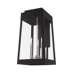 Oslo 3 Light Black Outdoor Wall Sconce by Livex Lighting -Livex Lighting shop black livex lighting outdoor sconces 20858 04 1f 1000