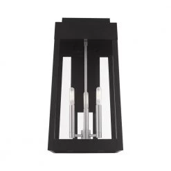 Oslo 3 Light Black Outdoor Wall Sconce by Livex Lighting -Livex Lighting shop black livex lighting outdoor sconces 20858 04 4f 1000