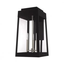 Oslo 3 Light Black Outdoor Wall Sconce by Livex Lighting -Livex Lighting shop black livex lighting outdoor sconces 20858 04 c3 1000