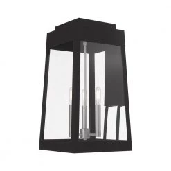 Oslo 3 Light Black Outdoor Wall Sconce by Livex Lighting -Livex Lighting shop black livex lighting outdoor sconces 20858 04 fa 1000