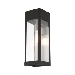 Barrett 1-Light Black Hardwired Outdoor Large Wall Lantern Sconce by Livex Lighting -Livex Lighting shop black livex lighting outdoor sconces 20873 04 1f 1000