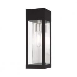 Barrett 1-Light Black Hardwired Outdoor Large Wall Lantern Sconce by Livex Lighting