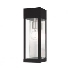 Barrett 1-Light Black Hardwired Outdoor Large Wall Lantern Sconce by Livex Lighting -Livex Lighting shop black livex lighting outdoor sconces 20873 04 76 1000