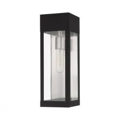 Barrett 1-Light Black Hardwired Outdoor Large Wall Lantern Sconce by Livex Lighting -Livex Lighting shop black livex lighting outdoor sconces 20873 04 c3 1000