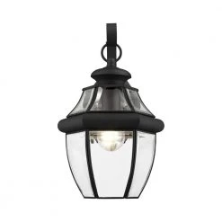 Monterey 1 Light Black Outdoor Wall Sconce by Livex Lighting -Livex Lighting shop black livex lighting outdoor sconces 2151 04 fa 1000