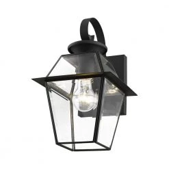 Westover 1 Light Black Outdoor Wall Sconce by Livex Lighting -Livex Lighting shop black livex lighting outdoor sconces 2181 04 4f 1000