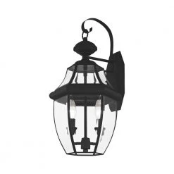 Monterey 2 Light Black Outdoor Wall Sconce by Livex Lighting -Livex Lighting shop black livex lighting outdoor sconces 2251 04 4f 1000