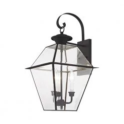 Westover 3 Light Black Outdoor Wall Sconce by Livex Lighting -Livex Lighting shop black livex lighting outdoor sconces 2381 04 1f 1000