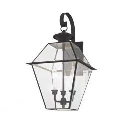 Westover 3 Light Black Outdoor Wall Sconce by Livex Lighting -Livex Lighting shop black livex lighting outdoor sconces 2381 04 44 1000