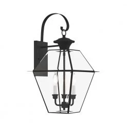 Westover 3 Light Black Outdoor Wall Sconce by Livex Lighting