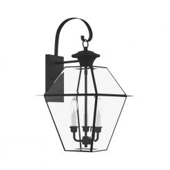 Westover 3 Light Black Outdoor Wall Sconce by Livex Lighting -Livex Lighting shop black livex lighting outdoor sconces 2381 04 c3 1000