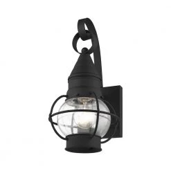 Newburyport 1 Light Black Outdoor Wall Sconce by Livex Lighting -Livex Lighting shop black livex lighting outdoor sconces 26900 04 4f 1000