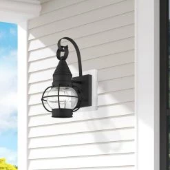 Newburyport 1 Light Black Outdoor Wall Sconce by Livex Lighting -Livex Lighting shop black livex lighting outdoor sconces 26900 04 66 1000