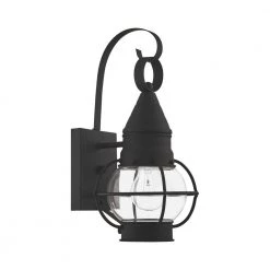 Newburyport 1 Light Black Outdoor Wall Sconce by Livex Lighting -Livex Lighting shop black livex lighting outdoor sconces 26900 04 c3 1000