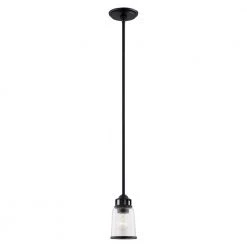 Lawrenceville 1 Light Black Pendant by Livex Lighting