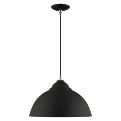 Metal Shade Mini Pendants 1 Light Black Mini Pendant by Livex Lighting -Livex Lighting shop black livex lighting pendant lights 41180 04 4f 1000