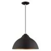 Metal Shade Mini Pendants 1 Light Black Mini Pendant by Livex Lighting