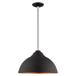 Metal Shade Mini Pendants 1 Light Black Mini Pendant by Livex Lighting -Livex Lighting shop black livex lighting pendant lights 41180 04 c3 1000