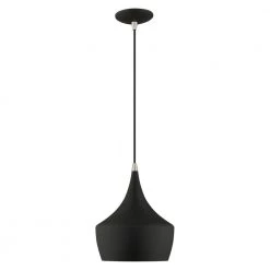 Metal Shade Mini Pendants 1 Light Black Mini Pendant by Livex Lighting 17 Metal Shade Mini Pendants 1 Light Black Mini Pendant by Livex Lighting -Livex Lighting shop black livex lighting pendant lights 41186 04 4f 1000