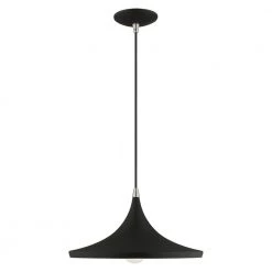 Metal Shade Mini Pendants 1 Light Black Mini Pendant by Livex Lighting -Livex Lighting shop black livex lighting pendant lights 41187 04 4f 1000