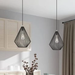 Geometric Shade Mini Pendants 1 Light Black Mini Pendant by Livex Lighting -Livex Lighting shop black livex lighting pendant lights 41325 04 a0 1000