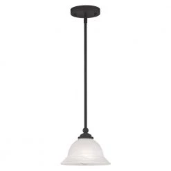 North Port 1 Light Black Mini Pendant by Livex Lighting -Livex Lighting shop black livex lighting pendant lights 4256 04 4f 1000
