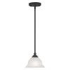 North Port 1 Light Black Mini Pendant by Livex Lighting