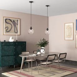 Catania 1-Light Black Island Mini Pendant with Clear Glass by Livex Lighting -Livex Lighting shop black livex lighting pendant lights 46501 04 fa 1000