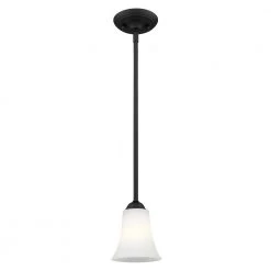 Ridgedale 1 Light Black Mini Pendant by Livex Lighting -Livex Lighting shop black livex lighting pendant lights 6460 04 1f 1000