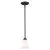 Ridgedale 1 Light Black Mini Pendant by Livex Lighting