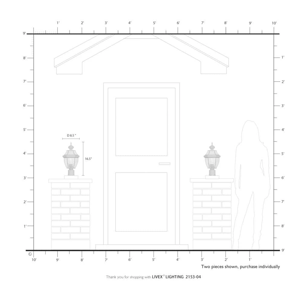 Monterey 1 Light Black Outdoor Post Top Lantern by Livex Lighting 4 Monterey 1 Light Black Outdoor Post Top Lantern by Livex Lighting - Image 4