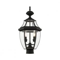 Monterey 2 Light Black Outdoor Post Top Lantern by Livex Lighting 13 Monterey 2 Light Black Outdoor Post Top Lantern by Livex Lighting -Livex Lighting shop black livex lighting post lanterns 2254 04 1f 1000